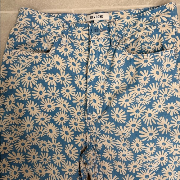 RE/DONE 70s Daisy Floral Bootcut High Rise Jeans Size 26 - Picture 4 of 10
